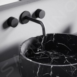 Paffoni Jo - Mitigeur de lavabo encastré avec corps, installation de 3 trous, noir mat JO003NO