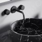 Paffoni Jo - Mitigeur de lavabo encastré avec corps, installation de 3 trous, noir mat JO003NO