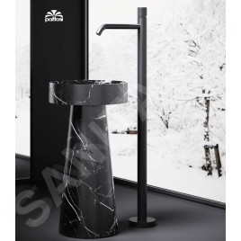 Paffoni Jo - Mitigeur de lavabo au sol, noir mat JO031NO