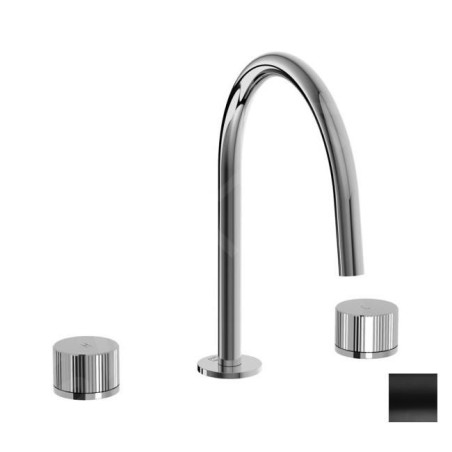 Paffoni Jo - Mitigeur de lavabo avec vidage rotative, noir mat JO052NO