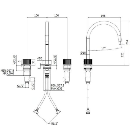 Paffoni Jo - Mitigeur de lavabo avec vidage rotative, noir mat JO052NO