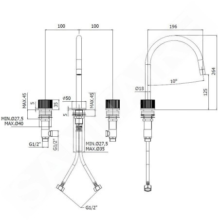 Paffoni Jo - Mitigeur de lavabo avec vidage rotative, chrome JO052CR