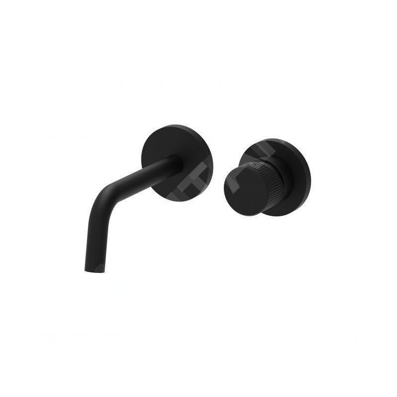 Paffoni Jo - Mitigeur de lavabo encastré avec corps, installation de 2 trous, noir mat JO104NO70