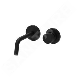 Paffoni Jo - Mitigeur de lavabo encastré avec corps, installation de 2 trous, noir mat JO106NO70