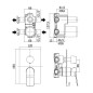 Paffoni Tilt - Mitigeur encastré avec corps, pour 2 appareils, noir mat TI018NO/M