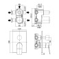 Paffoni Tilt - Mitigeur encastré avec corps, pour 3 sorties, chrome TI019CR