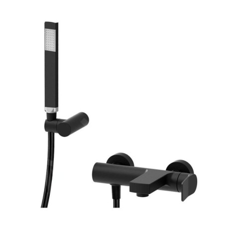 Paffoni Tilt - Mitigeur de baignoire avec accessoires, noir mat TI023NO
