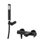 Paffoni Tilt - Mitigeur de baignoire avec accessoires, noir mat TI023NO