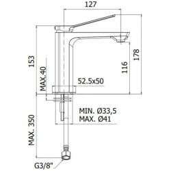 Paffoni Tilt - Mitigeur de lavabo, noir mat TI071NO