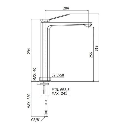 Paffoni Tilt - Mitigeur de lavabo, inox TI081ST
