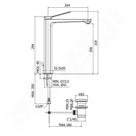 Paffoni Tilt - Mitigeur de lavabo avec vidage, chrome TI085CR