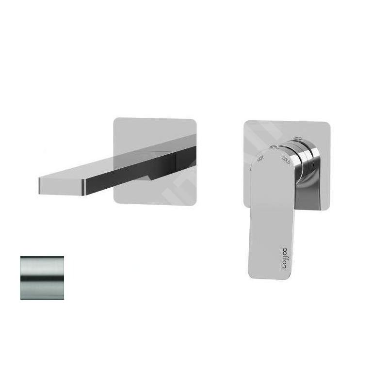 Paffoni Tilt - Mitigeur de lavabo encastré avec corps, installation de 2 trous, inox TI104ST70
