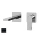 Paffoni Tilt - Mitigeur de lavabo encastré avec corps, installation de 2 trous, noir mat TI105NO70
