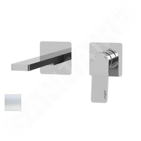 Paffoni Tilt - Mitigeur de lavabo encastré avec corps, installation de 2 trous, blanc mat TI105BO70