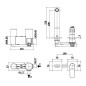 Paffoni Tilt - Mitigeur de lavabo encastré avec corps, installation de 2 trous, blanc mat TI105BO70