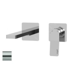 Paffoni Tilt - Mitigeur de lavabo encastré avec corps, installation de 2 trous, inox TI105ST70