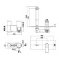 Paffoni Tilt - Mitigeur de lavabo encastré avec corps, inox TI106ST