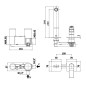 Paffoni Tilt - Mitigeur de lavabo encastré avec corps, installation de 2 trous, blanc mat TI106BO70
