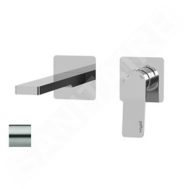 Paffoni Tilt - Mitigeur de lavabo encastré avec corps, installation de 2 trous, inox TI106ST70