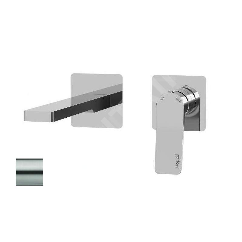 Paffoni Tilt - Mitigeur de lavabo encastré avec corps, installation de 2 trous, inox TI106ST70
