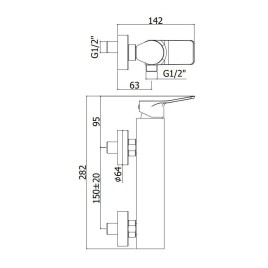 Paffoni Tilt - Mitigeur de douche, blanc mat TI168BO