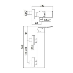 Paffoni Tilt - Mitigeur de douche, inox TI168ST