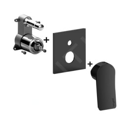 Paffoni Tilt - Mitigeur encastré pour 2 sorties, noir mat TIBOX015NO/M