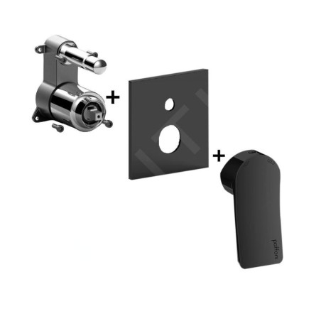 Paffoni Tilt - Mitigeur encastré pour 2 sorties, noir mat TIBOX015NO/M
