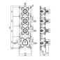 Paffoni Modular Box - Corps de base encastré pour mitigeurs thermostatiques MDBOX019