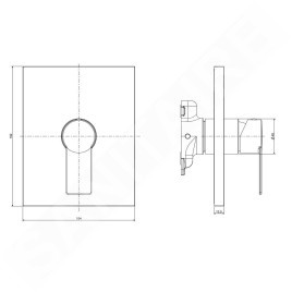 Paffoni Tilt - Mitigeur de douche encastré, chrome TIBOX010CR