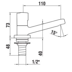 Laufen Citypro - Mitigeur de lavabo à poser, chrome HF500915100000