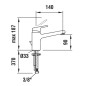 Laufen Citypro - Mitigeur de lavabo à levier, chrome HF500904100000