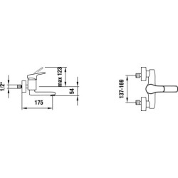Laufen Citypro - Mitigeur de lavabo à levier avec bec pivotant, chrome HF500922100600