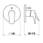Laufen Laurin - Mitigeur de baignoire encastré, avec inverseur pour 2 sorties, chrome HF500789100000