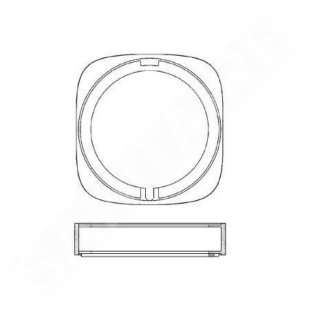 Laufen Concealed Bodies - rosace de compensation Ø 30 mm HF564008100000