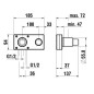 Laufen Concealed Bodies - Corps d’encastrement, Simibox 2-points, levier à gauche HF574047000000