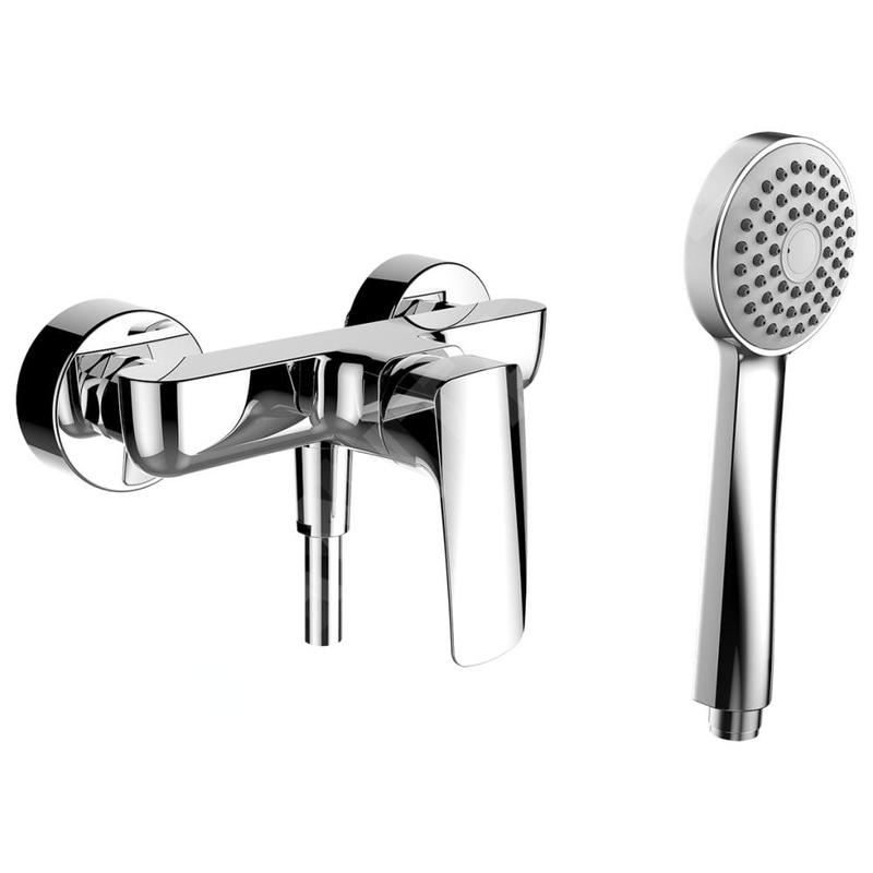 Laufen Laurin - Set de douche avec mitigeur, 1 jet, chrome HF500750100600