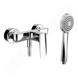 Laufen Laurin - Set de douche avec mitigeur, 1 jet, noir mat HF500750428600