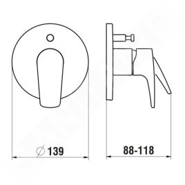 Laufen Laurin - Mitigeur encastré pour 2 sorties, chrome HF500779100000