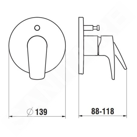 Laufen Laurin - Mitigeur encastré pour 2 sorties, chrome HF500779100000
