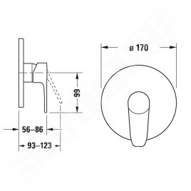 Duravit B.1 - Mitigeur de douche encastré, chrome B14210010010