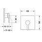 Duravit C.1 - Mitigeur de douche encastré, noir mat C14210009046