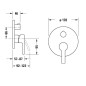 Duravit B.2 - Mitigeur de douche encastré, pour 2 sorties, chrome B24210012010