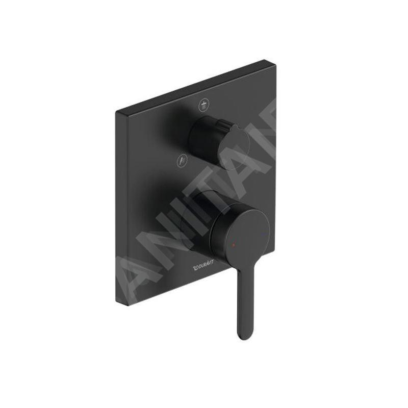 Duravit C.1 - Mitigeur de douche encastré, pour 2 sorties, noir mat C14210011046