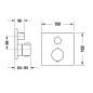 Duravit C.1 - Mitigeur thermostatique de douche encastré, pour 2 sorties, noir mat C14200013046