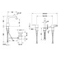 Duravit C.1 - Mitigeur de lavabo avec vidage, installation de 3 trous, chrome C11060005010