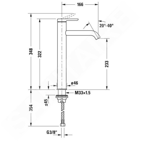 Duravit C.1 - Mitigeur de lavabo, noir mat C11040002046