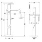 Duravit C.1 - Mitigeur de baignoire au sol, avec accessoires, chrome C15250000010