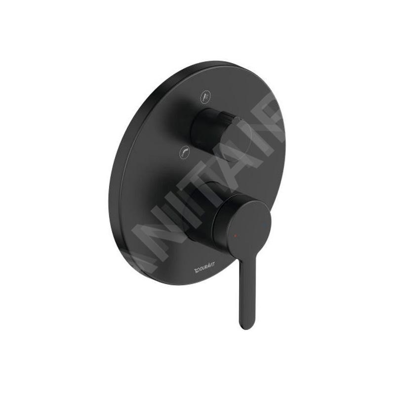 Duravit C.1 - Mitigeur de baignoire encastré, pour 2 sorties, noir mat C15210012046