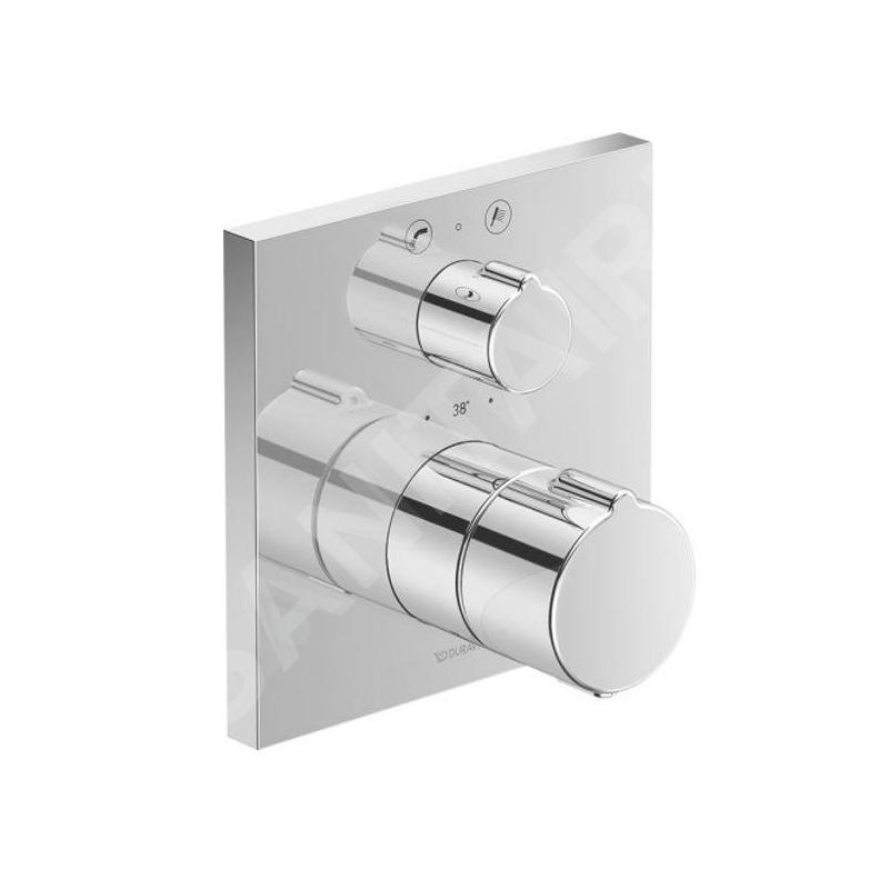 Duravit C.1 - Mitigeur thermostatique de baignoire encastré, pour 2 sorties, chrome C15200013010